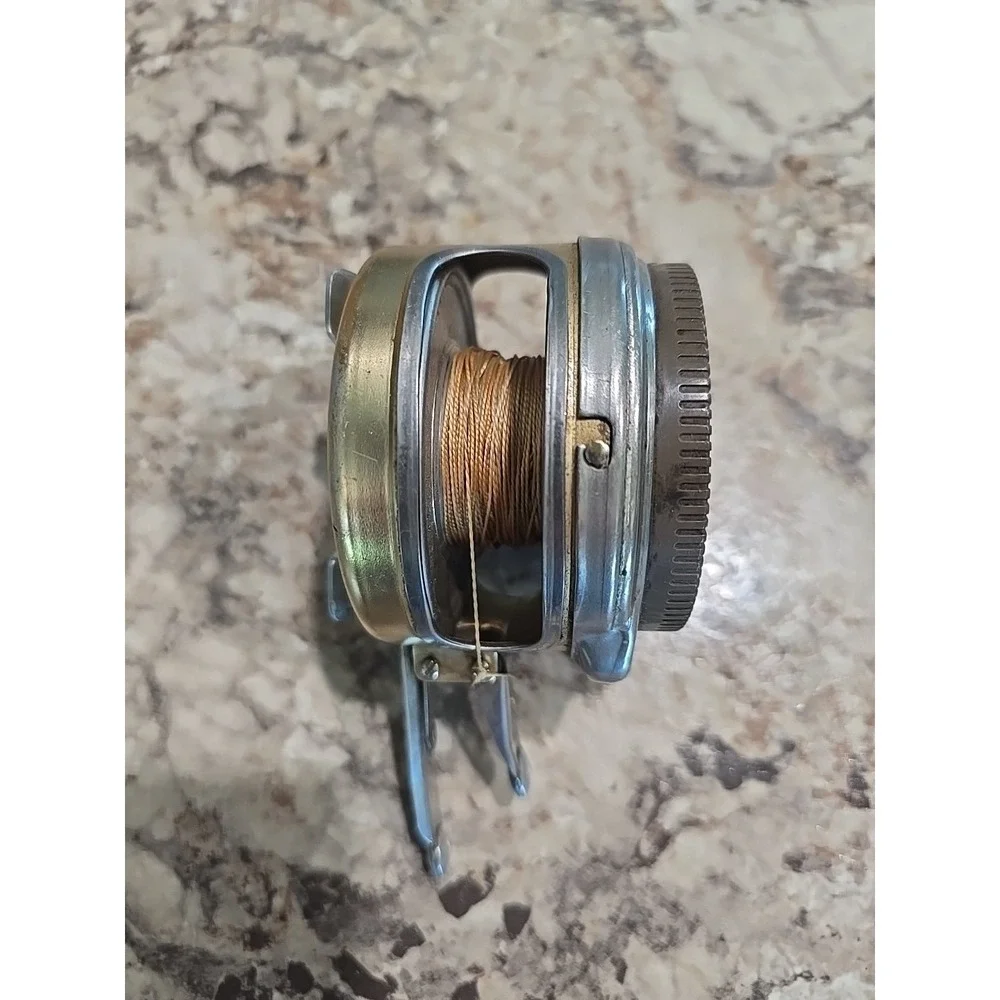 Vintage‎ Perrine No 80 Automatic Fly Reel With Line.